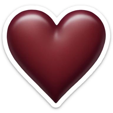 Maroon heart sticker