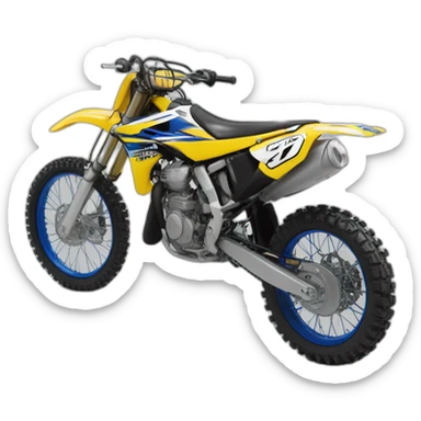 Yamaha 125YZ sur roue arrière sticker