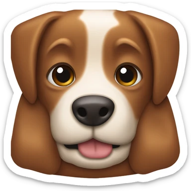 Brown dog bone sticker