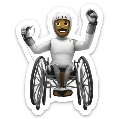 wheelchair fencing sticker