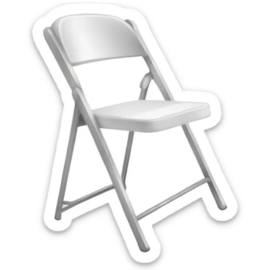 All white folding chair sticker