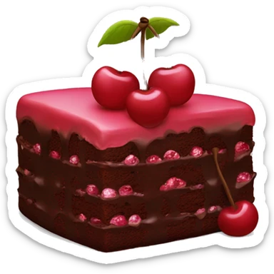 cherry chocolate cake sticker