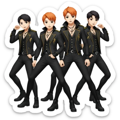 Rumi Mira Zoey Jinu Abby Saja Baby Saja From K-pop Demon Hunters Saja Boys & Hunters/X sticker