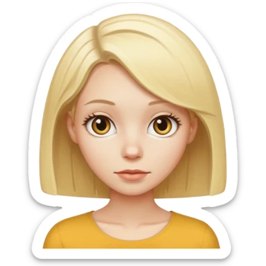skinny white girl blonde bob sticker