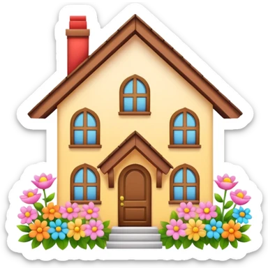 house made flowers sticker