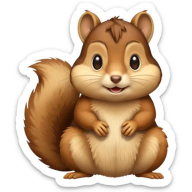 chipmunk with cheeks full sticker