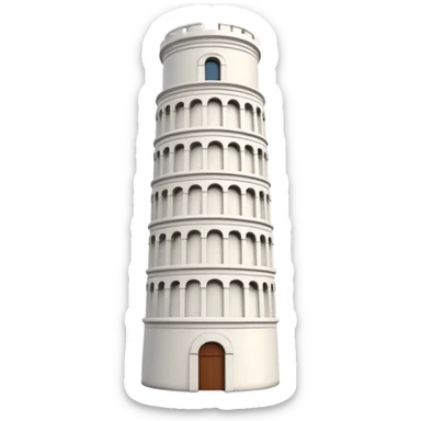 Leaning tower sticker