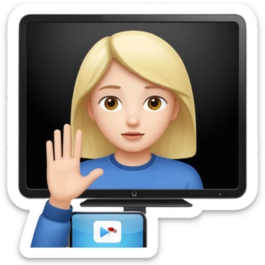 watch video on large screen sticker