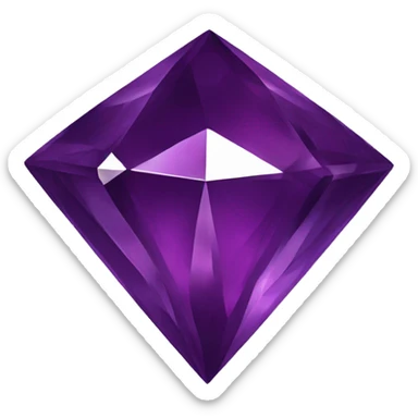 Deep plum Purple diamond  sticker
