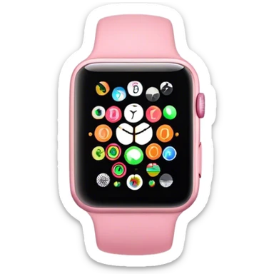 pink apple watch sticker