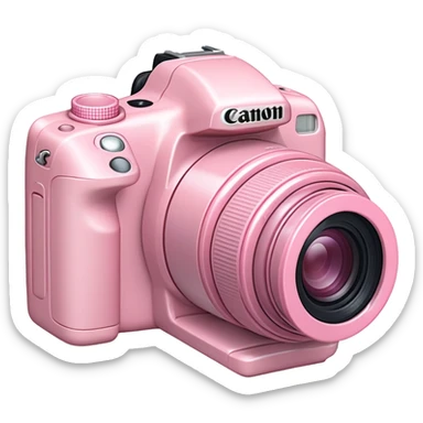 Light pink canon camera sticker