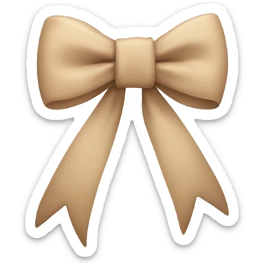 Beige bow sticker