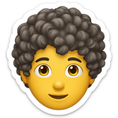 Garçon cheveux bouclés avec un taper oreilles percée sticker