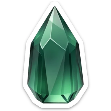faceted green obsidian shard sticker