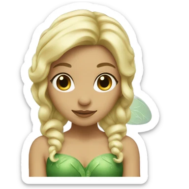 Green fairy with blonde hair sticker