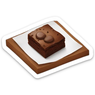 Brownie on a table sticker