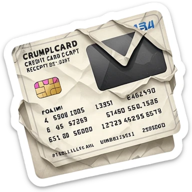 credit card receipt sticker