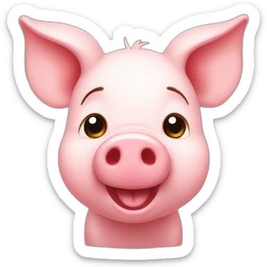 Funny piglet sticker