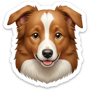 Light brown border collie sticker