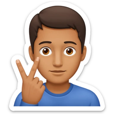 mano 1 dedo menos sticker