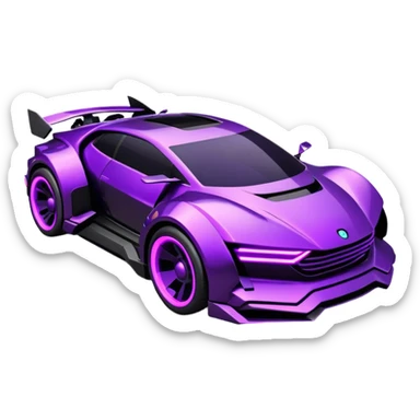 futuristic black and purple cyberpunk car sticker