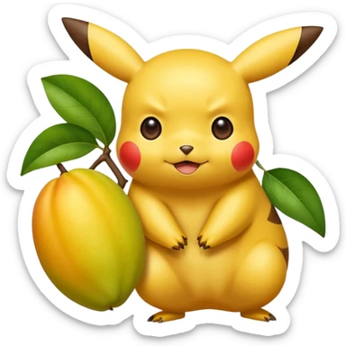 Pikachu holding 2 ba sticker