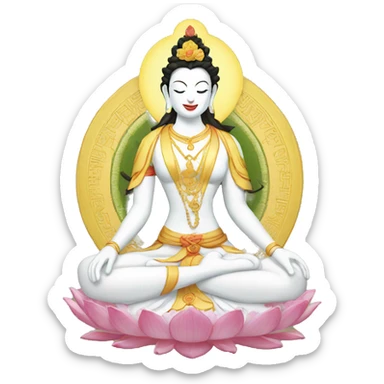White Tara sticker
