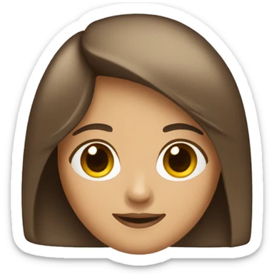 brown hair optimistic woman with bob haircut sticker