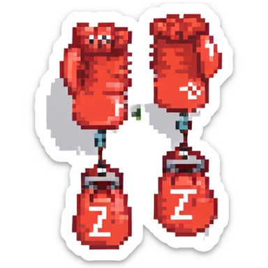 красные боксерские перчатки с надписью "23", no background sticker