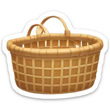 Basket with bathing product sticker