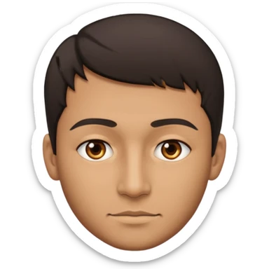 a man with two faces, half of the face looking right, half of the other part looking left sticker