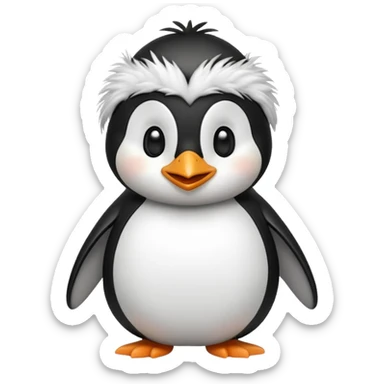 make a emoji of the penguin paradise vr game's penguin character sticker