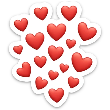 Lots of hearts  sticker
