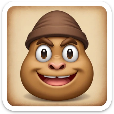 Ken Carson as a Goomba, with a mischievous expression, i-emoji style sticker