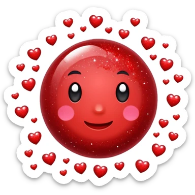 red glitter setor sticker