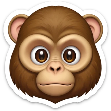 Grumpy monkey sticker