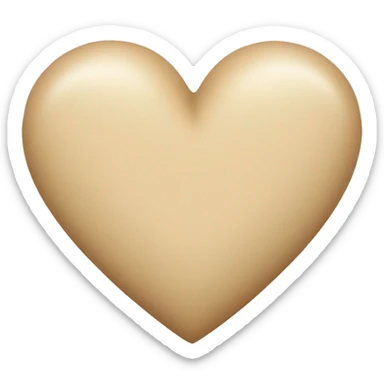 beige heart sticker