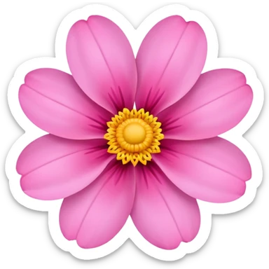 Pink flower sticker