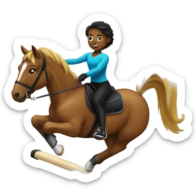 gymnastics on horseback  sticker