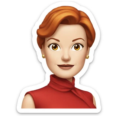 Marcia Cross in red dress sticker