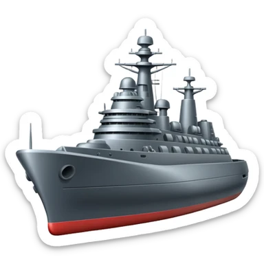 Very realistic warship  sticker
