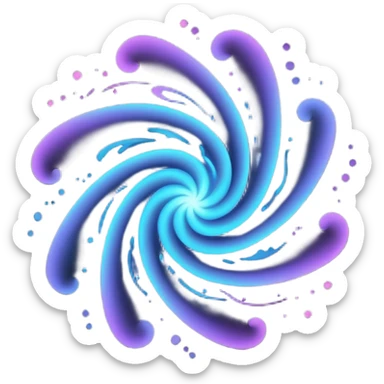 black magic particles sticker