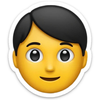  emoji style from top down view, simplified but accurately recognizable silhouette, centered and isolated sticker