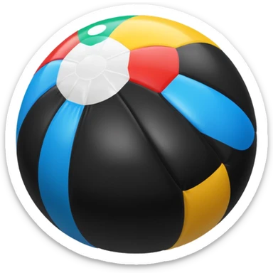black beach ball sticker