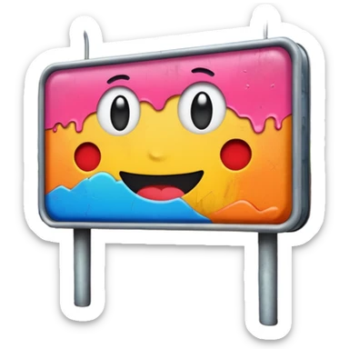 billboard on the street sticker