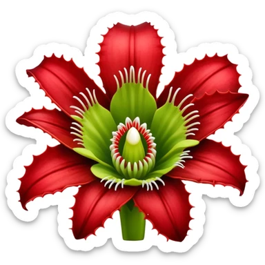  carnivorous plant flower with teeth sticker