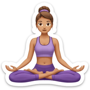 donna che fa yoga gambe icrociate sticker