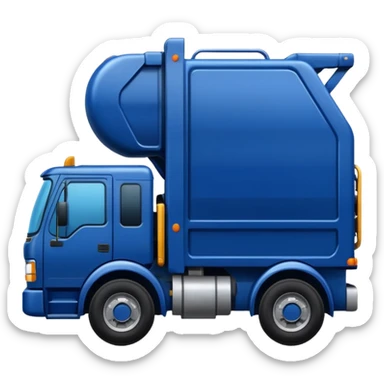 dark blue garbage truck sticker