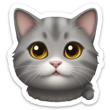 Gray munchkin cat sticker