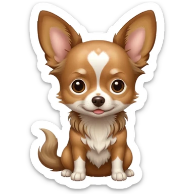 -longhair-chihuahua- with Brown Merle coat sticker